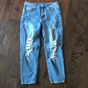 Dark wash mom jeans from Target!